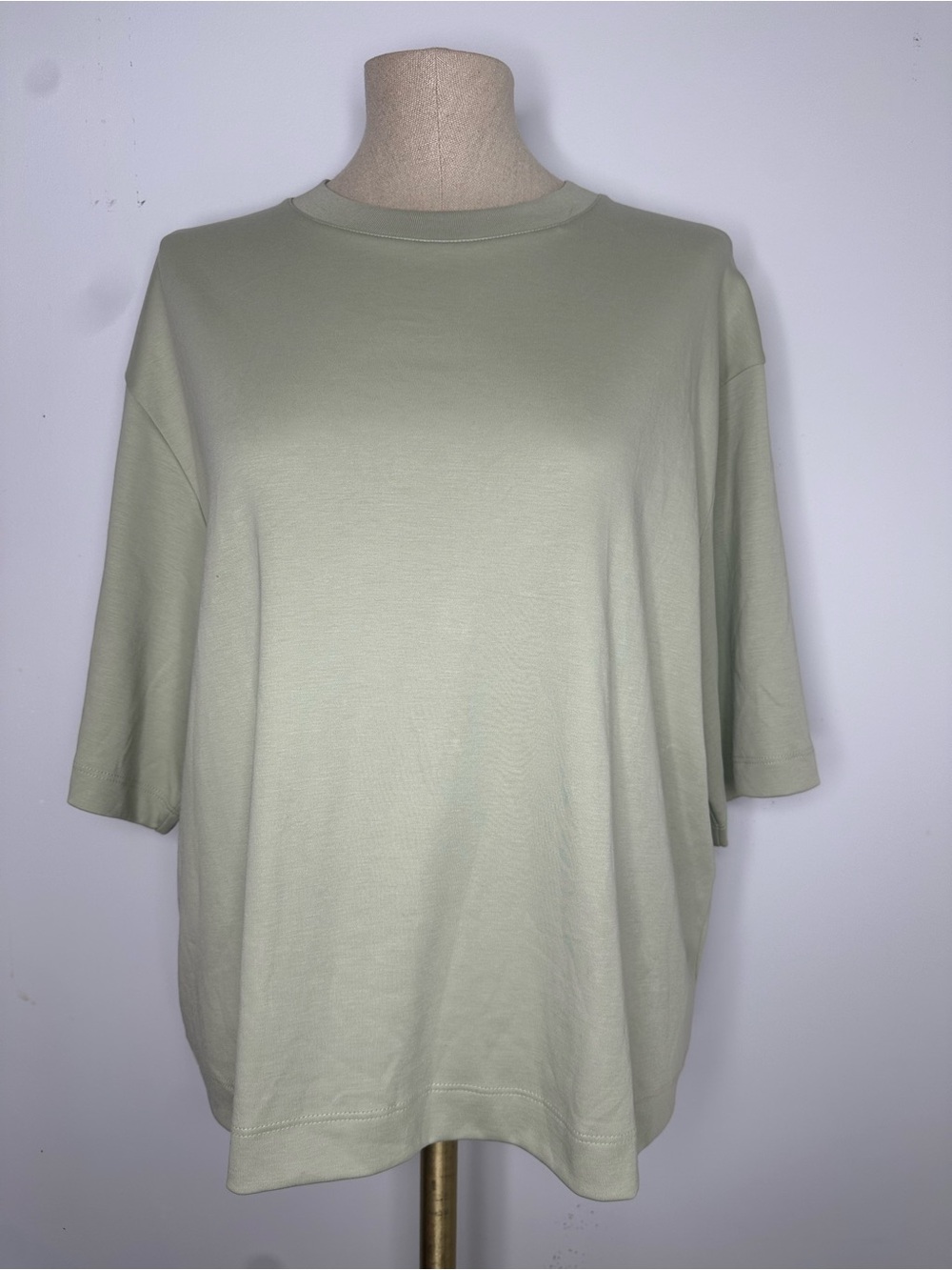 Vince Wide Sleeve Crop T-Shirt size large color jade water